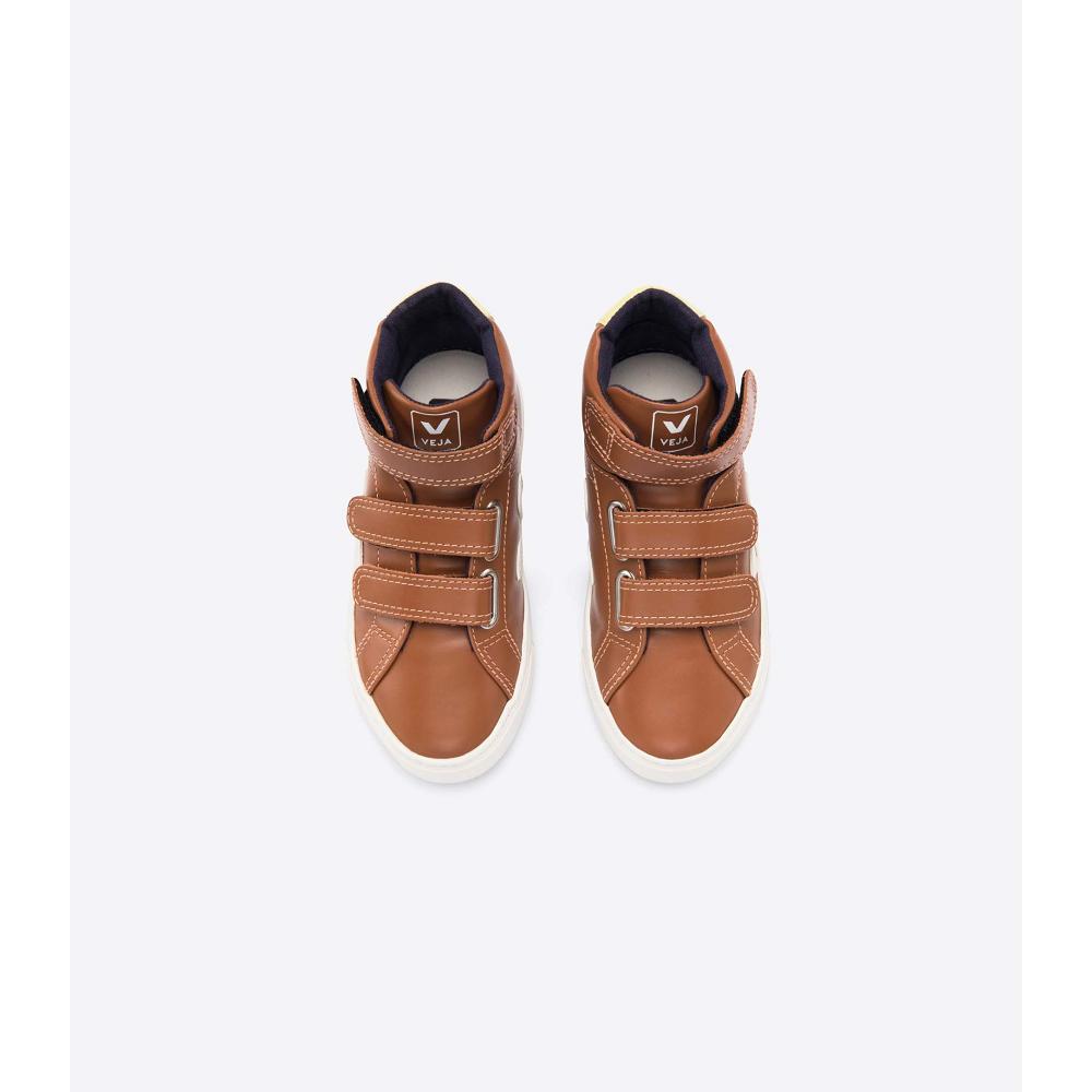 Veja ESPLAR MID LEATHER Høye Barn Kaffe | NO 678AHK